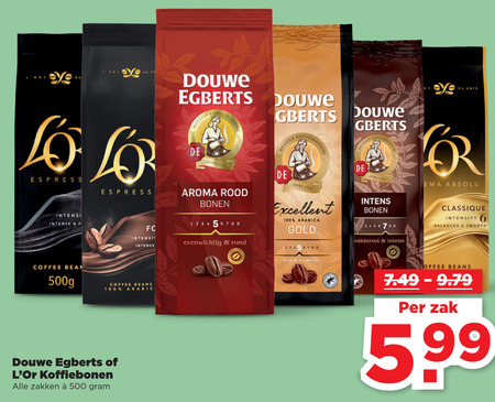 Douwe Egberts   koffiebonen folder aanbieding bij  Plus Vandaag - details