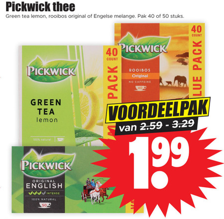 Pickwick   thee folder aanbieding bij  Dirk - details