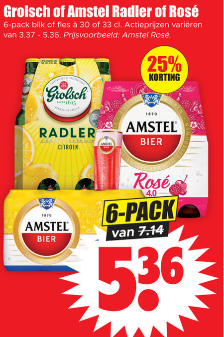 Grolsch   radler bier folder aanbieding bij  Dirk - details