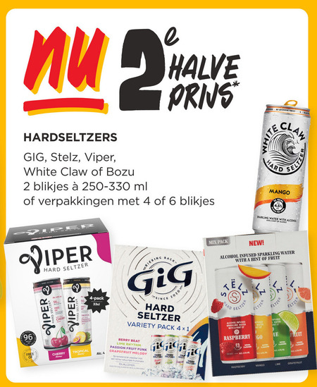 Stelz   hard seltzer folder aanbieding bij  Jumbo - details