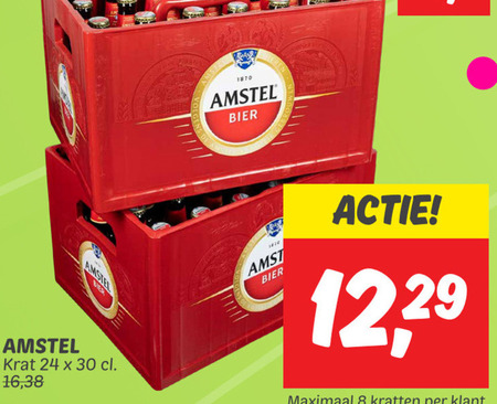 Amstel   krat bier folder aanbieding bij  Dekamarkt - details