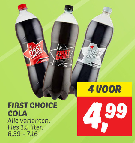 First Choice   cola folder aanbieding bij  Dekamarkt - details