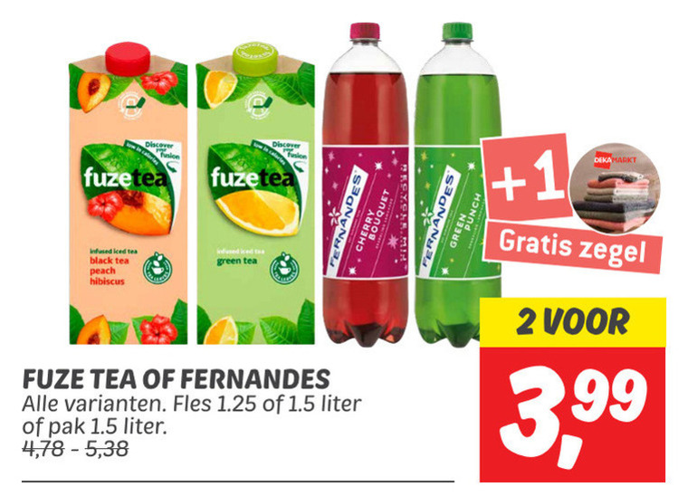 Fuze Tea   ice tea, frisdrank folder aanbieding bij  Dekamarkt - details