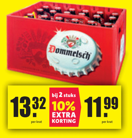 Dommelsch   krat bier folder aanbieding bij  Nettorama - details