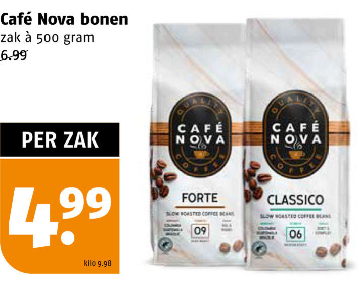 Cafe Nova   koffiebonen folder aanbieding bij  Poiesz - details