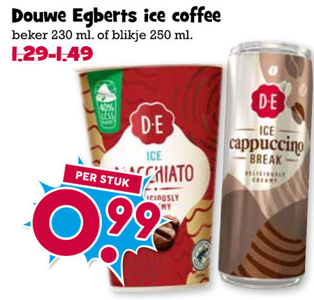 Douwe Egberts   ijskoffie folder aanbieding bij  Boons Markt - details