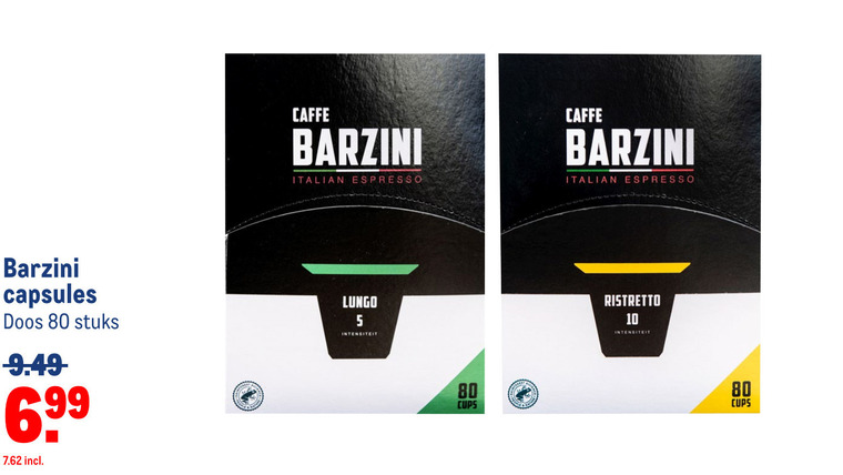 Barzini   koffiecups folder aanbieding bij  Makro - details