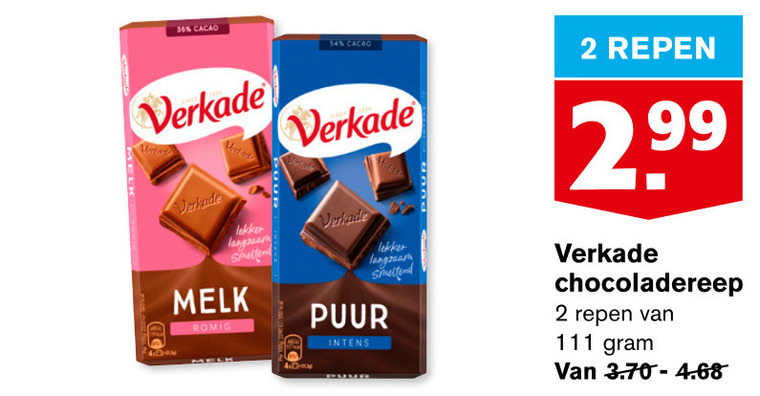 Verkade   chocolade folder aanbieding bij  Hoogvliet - details