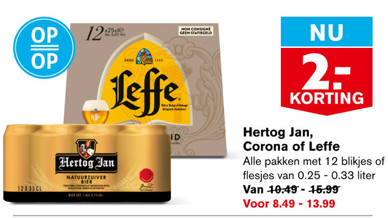 Hertog Jan   speciaalbier, blikje bier folder aanbieding bij  Hoogvliet - details