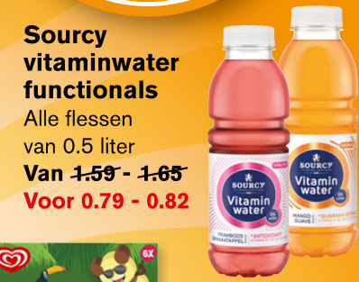 Sourcy   fruitdrank folder aanbieding bij  Hoogvliet - details