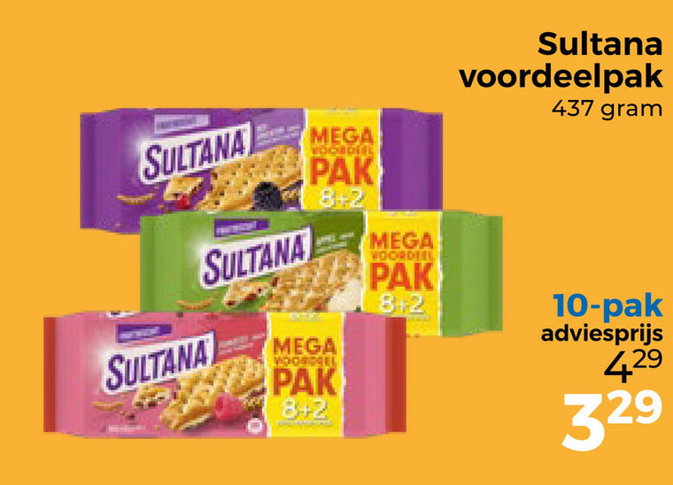 Sultana   fruitbiscuit folder aanbieding bij  Trekpleister - details