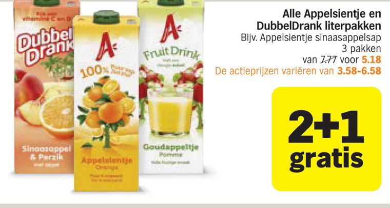 Appelsientje   fruitdrank folder aanbieding bij  Albert Heijn - details