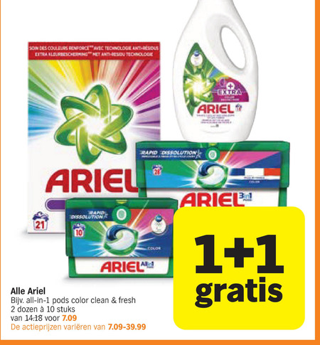 Ariel   wasmiddel folder aanbieding bij  Albert Heijn - details