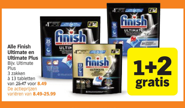 Finish   vaatwasmiddel folder aanbieding bij  Albert Heijn - details