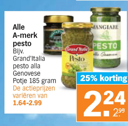 Grand Italia   pesto folder aanbieding bij  Albert Heijn - details