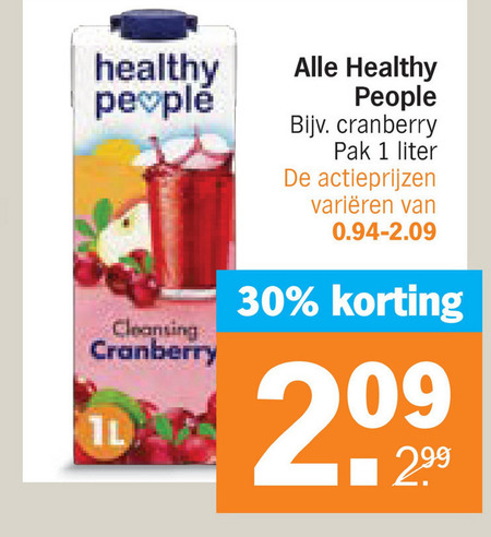 Healthy People   fruitdrank folder aanbieding bij  Albert Heijn - details