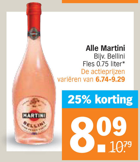 Martini   champagne sparkling wijn folder aanbieding bij  Albert Heijn - details