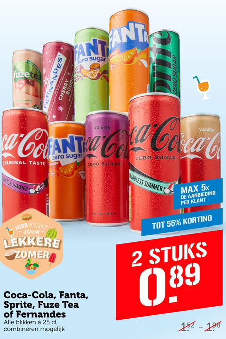 Sprite   frisdrank, ice tea folder aanbieding bij  Coop - details