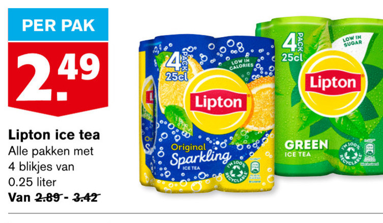 Lipton   ice tea folder aanbieding bij  Hoogvliet - details