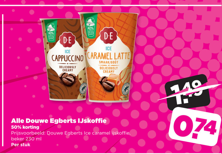 Douwe Egberts   ijskoffie folder aanbieding bij  Plus Vandaag - details