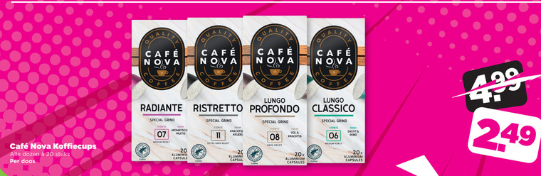 Cafe Nova   koffiecups folder aanbieding bij  Plus Vandaag - details