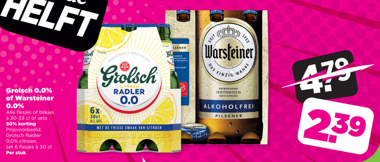 Warsteiner   alcoholvrij bier folder aanbieding bij  Plus - details