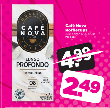 Cafe Nova   koffiecups folder aanbieding bij  Plus - details