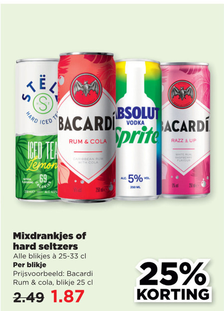 Stelz   mixdrank, hard seltzer folder aanbieding bij  Plus - details