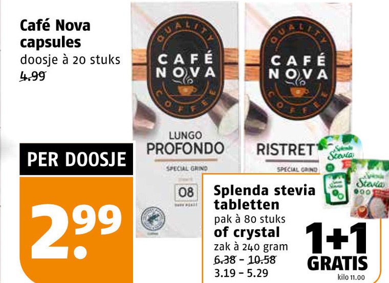 Cafe Nova   koffiecups folder aanbieding bij  Poiesz - details