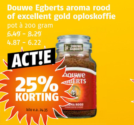 Douwe Egberts   oploskoffie folder aanbieding bij  Poiesz - details