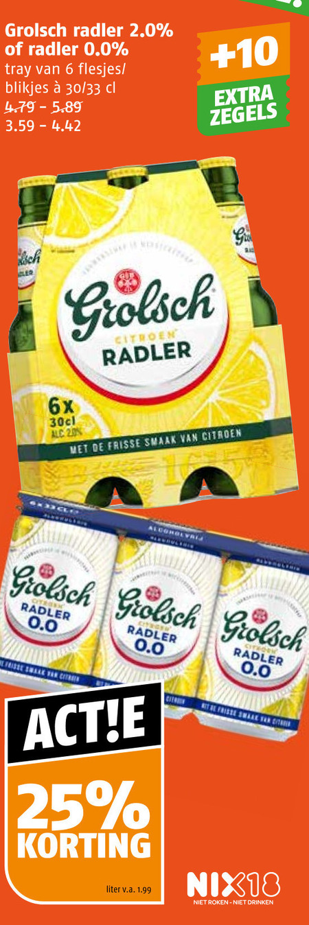 Grolsch   radler bier folder aanbieding bij  Poiesz - details