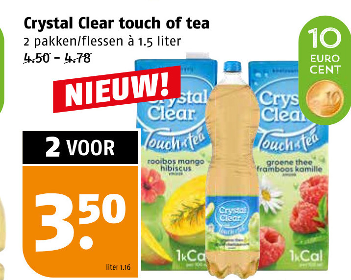 Crystal Clear   fruitdrank folder aanbieding bij  Poiesz - details