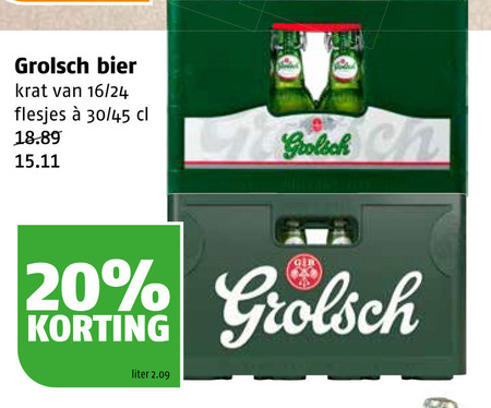 Grolsch   krat bier folder aanbieding bij  Poiesz - details