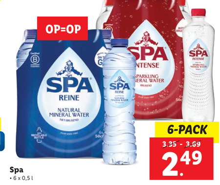 Spa   mineraalwater folder aanbieding bij  Lidl - details