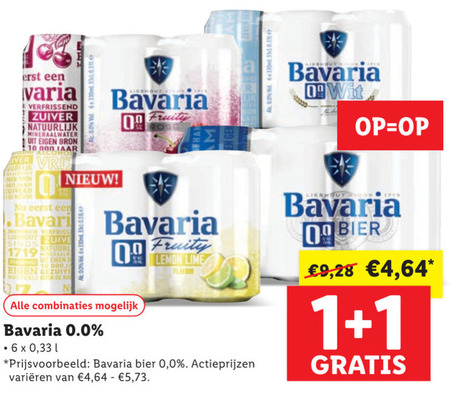 Bavaria   alcoholvrij bier folder aanbieding bij  Lidl - details