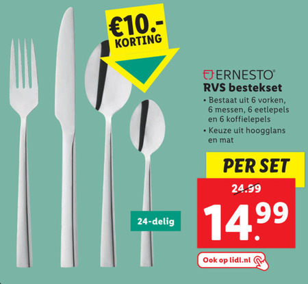 Ernesto   bestekset folder aanbieding bij  Lidl - details