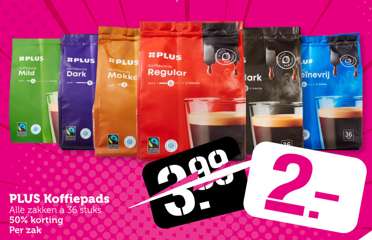 Plus Huismerk   koffiepad folder aanbieding bij  Coop - details