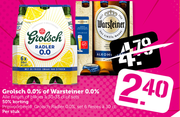 Grolsch   alcoholvrij bier folder aanbieding bij  Coop - details