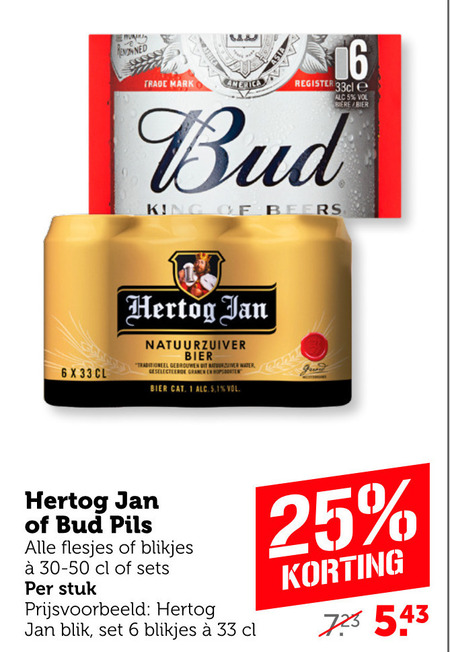 Bud   blikje bier folder aanbieding bij  Coop - details