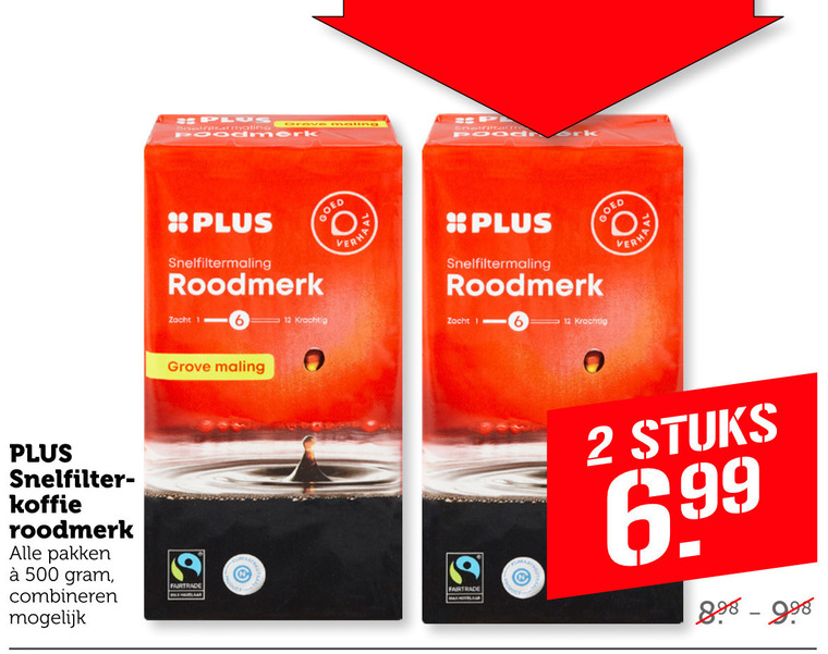 Plus Huismerk   koffie folder aanbieding bij  Coop - details