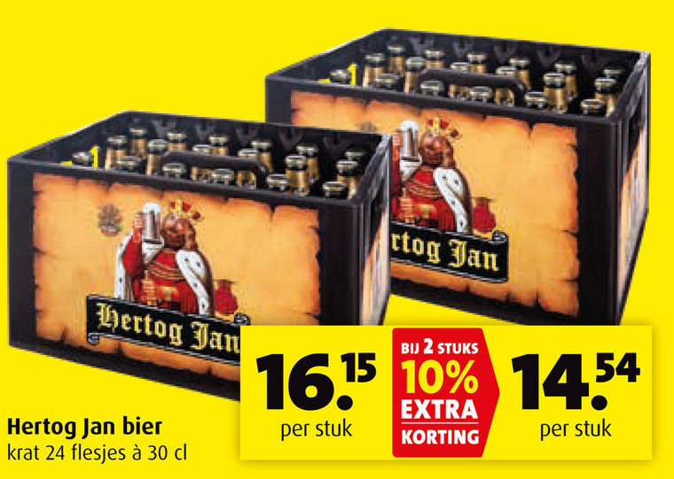 Hertog Jan   krat bier folder aanbieding bij  Boni - details