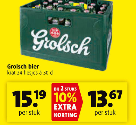 Grolsch   krat bier folder aanbieding bij  Boni - details