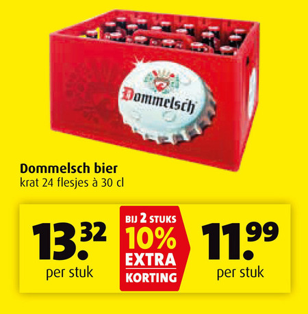 Dommelsch   krat bier folder aanbieding bij  Boni - details