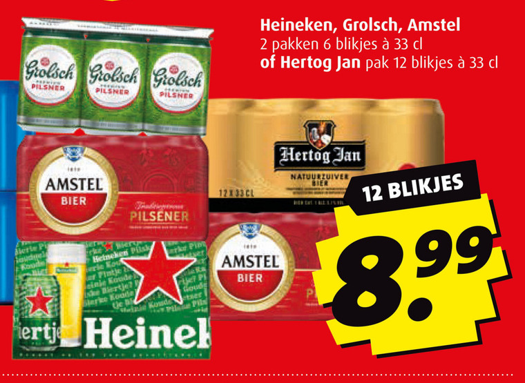 Amstel   blikje bier folder aanbieding bij  Boni - details