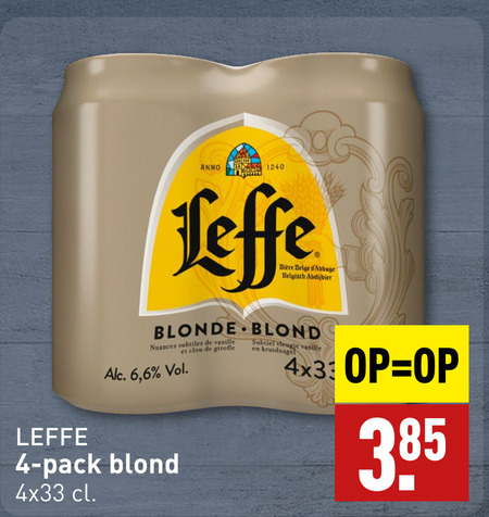 Leffe   blikje bier folder aanbieding bij  Aldi - details