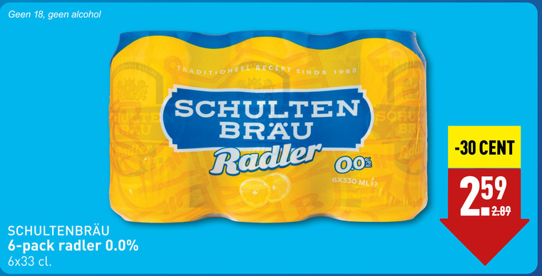 Schultenbrau   radler bier folder aanbieding bij  Aldi - details