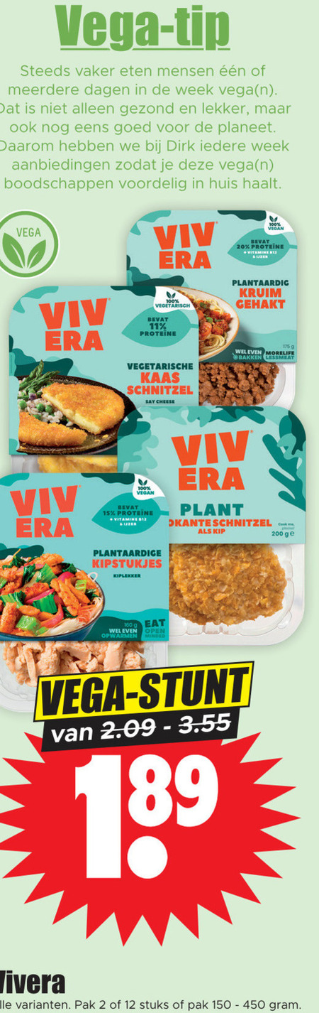 Vivera   vegetarisch folder aanbieding bij  Dirk - details