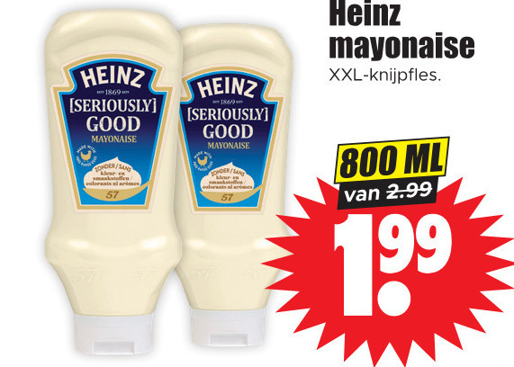 Heinz   mayonaise folder aanbieding bij  Dirk - details