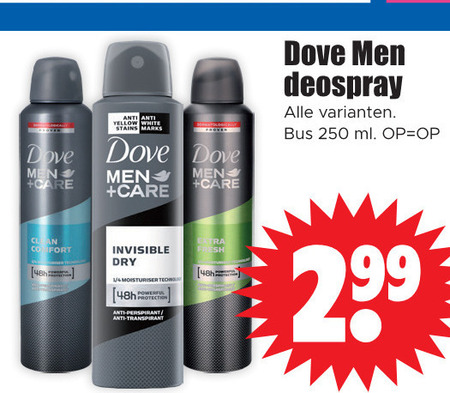 Dove   deodorant folder aanbieding bij  Dirk - details