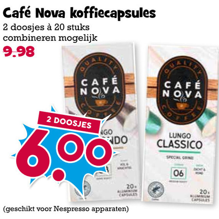 Cafe Nova   koffiecups folder aanbieding bij  Boons Markt - details